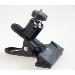 Spring Clamp with Swivel Holder 1/4' thread for flash or camera